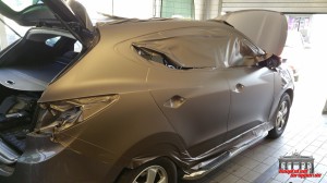 Hyundai IX35 Folierung Car Wrapping Gold Braun Matt Hauptstadt Wrapper (11)