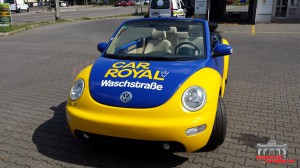 VW Beetle Folierung Car Wrapping Gelb Blau Car Royal (14)