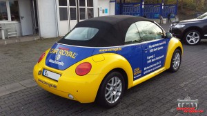 VW Beetle Folierung Car Wrapping Gelb Blau Car Royal (3)