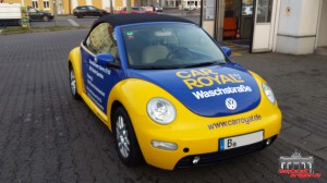 VW Beetle Folierung Car Wrapping Gelb Blau Car Royal (4)