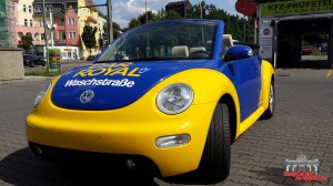 VW Beetle Folierung Car Wrapping Gelb Blau Car Royal (9)